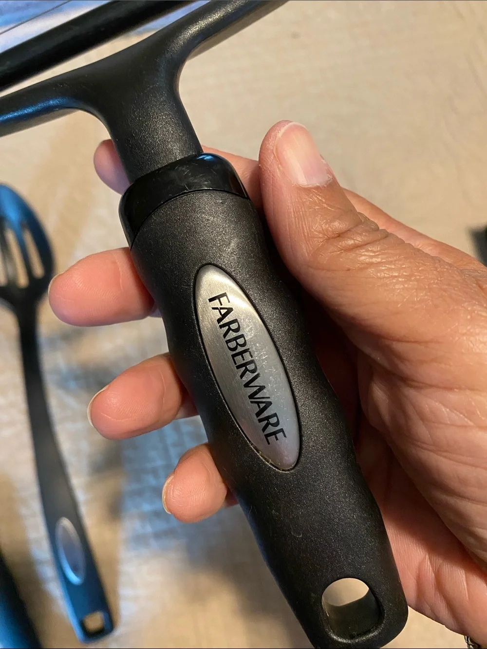 Farberware Black Nylon Serving Spoon, Slotted Spoon & Peeler